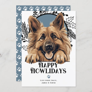 Happy Howlidays Belgian Tervuren Dog Christmas Holiday Card