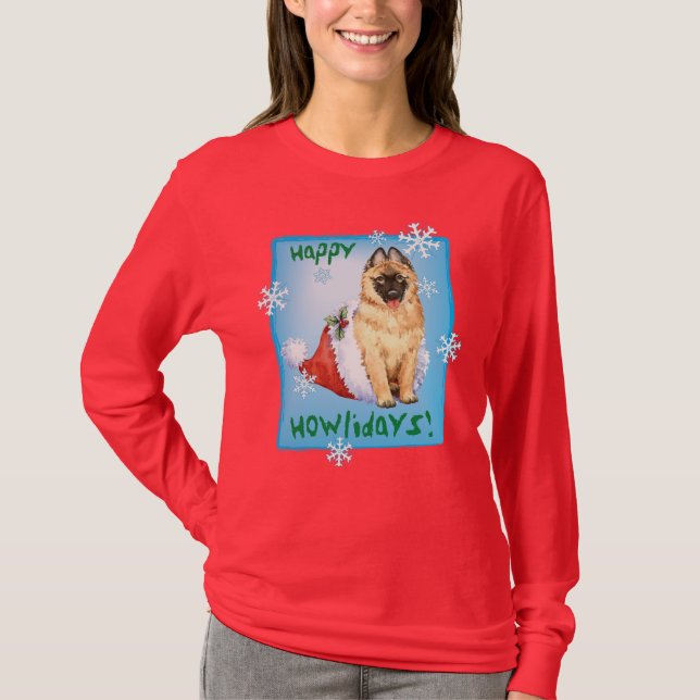 Happy Howlidays Belgian Tervuren T-Shirt (Front)