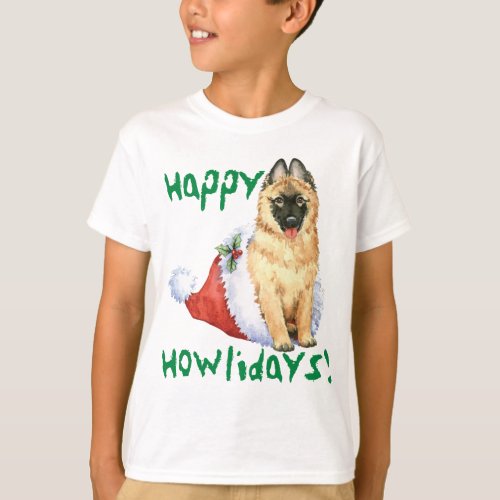 Happy Howlidays Belgian Tervuren T_Shirt