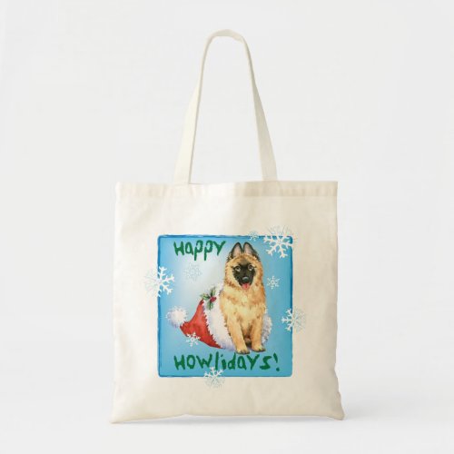 Happy Howlidays Belgian Tervuren Tote Bag