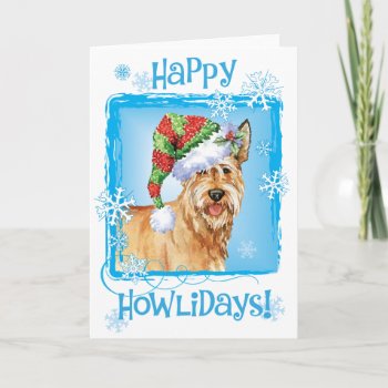 Happy Howlidays Berger Picard Holiday Card by DogsInk at Zazzle