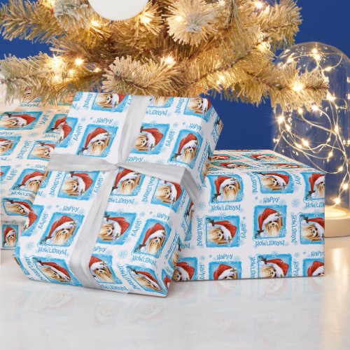 Happy Howlidays Biewer Terrier Wrapping Paper