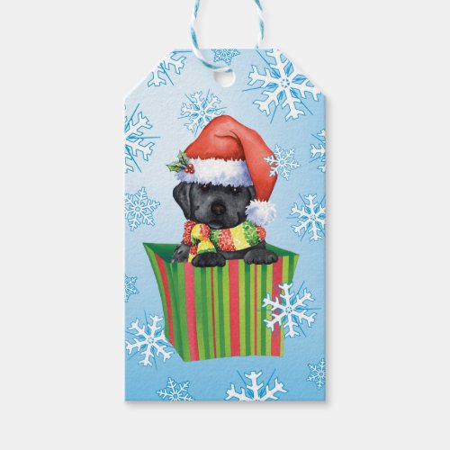 Happy Howlidays Black Lab Gift Tags