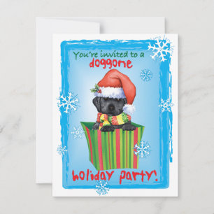 Happy Howlidays Black Lab Invitation