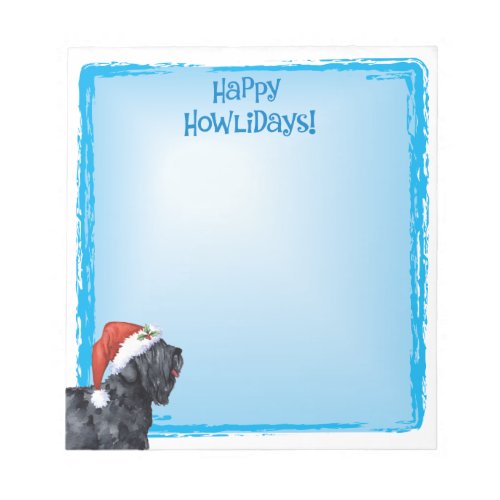 Happy Howlidays Black Russian Terrier Notepad