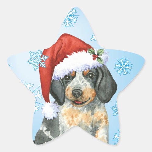 Happy Howlidays Bluetick Star Sticker