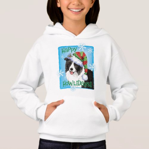 Happy Howlidays Border Collie Hoodie