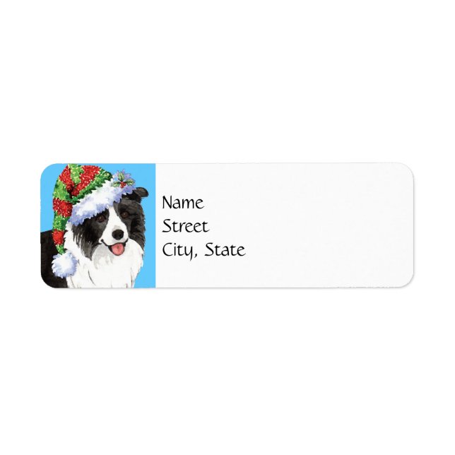 Happy Howlidays Border Collie Label (Front)