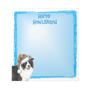 Happy Howlidays Border Collie Notepad