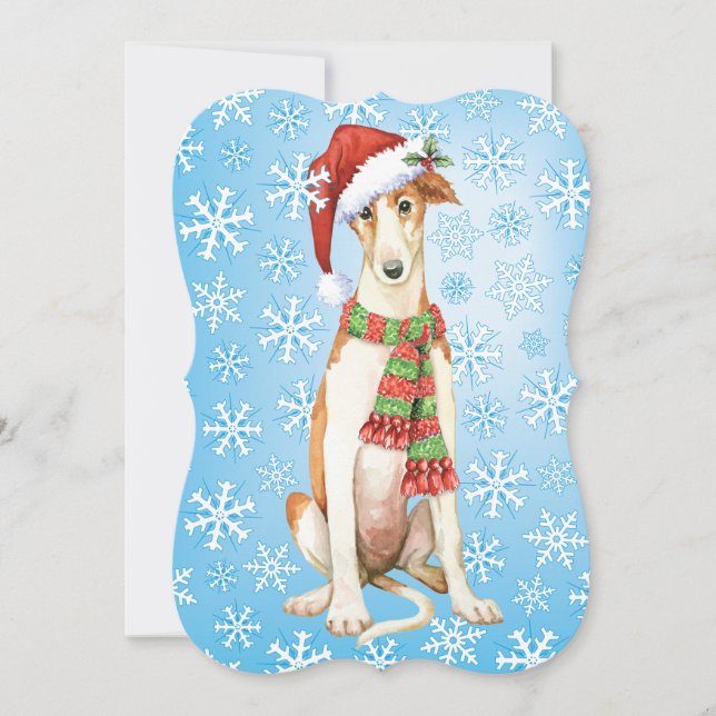 Happy Howlidays Borzoi Holiday Card (Front)
