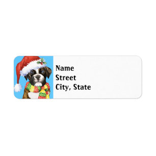Happy Howlidays Boxer Label