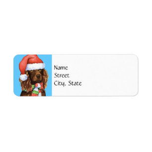 Happy Howlidays Boykin Spaniel Label