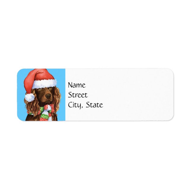 Happy Howlidays Boykin Spaniel Label (Front)