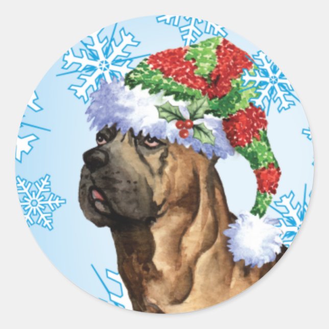 Happy Howlidays Cane Corso Classic Round Sticker (Front)