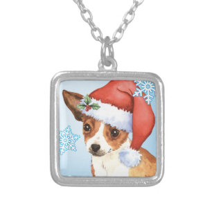 Happy Howlidays Chihuahua Silver Plated Necklace