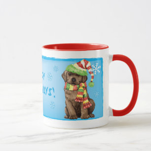 Happy Howlidays Chocolate Lab Mug