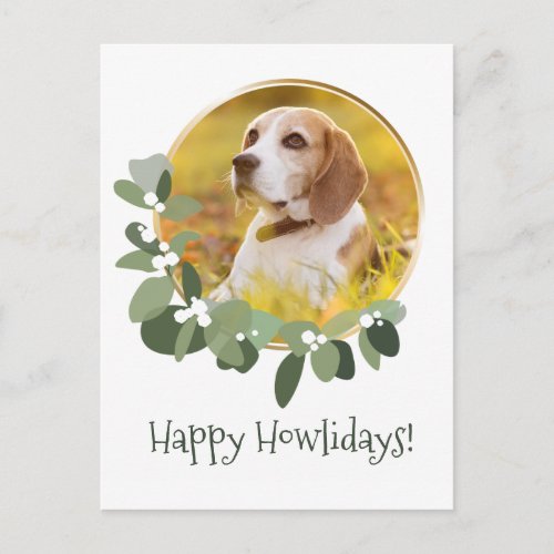Happy Howlidays Christmas Dog Custom Postcard