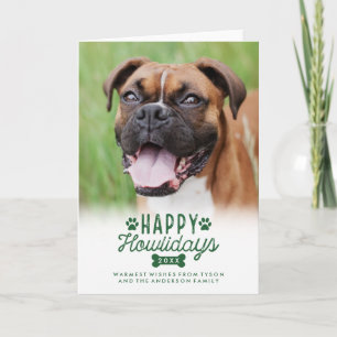 Happy Howlidays Christmas Dog Folded Photo Card