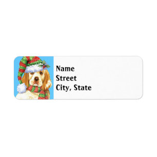 Happy Howlidays Clumber Spaniel Label