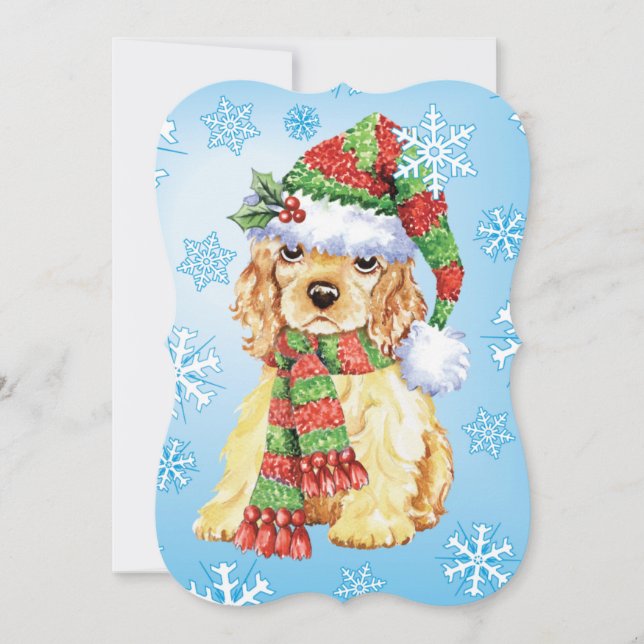 Happy Howlidays Cocker Spaniel Holiday Card (Front)