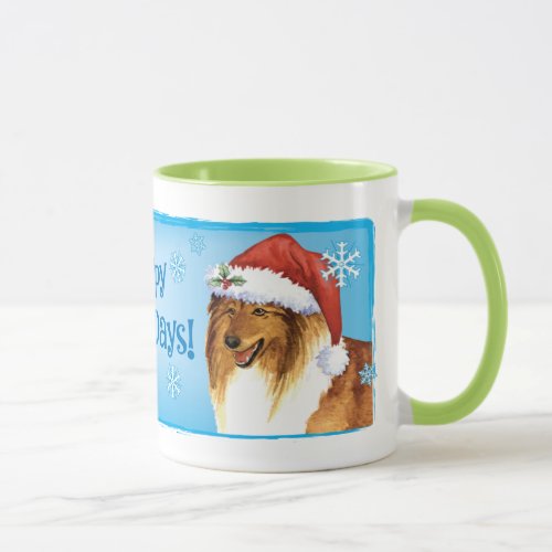 Happy Howlidays Collie Mug