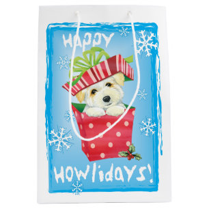 Happy Howlidays Coton Medium Gift Bag