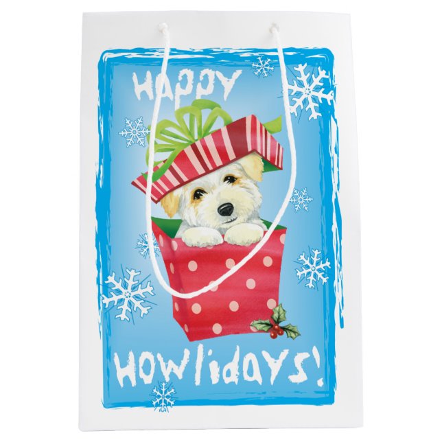 Happy Howlidays Coton Medium Gift Bag (Front)