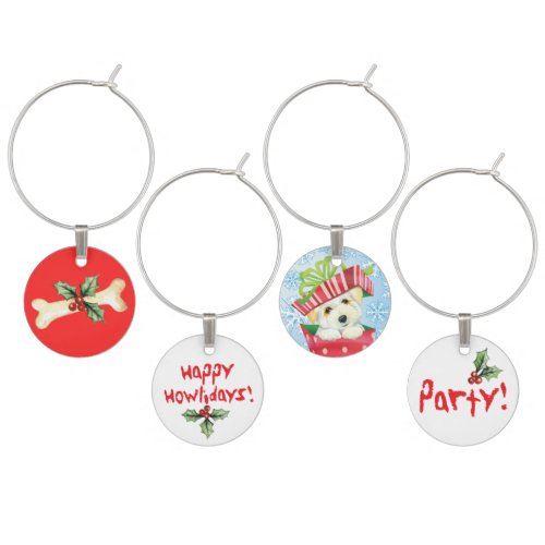 Happy Howlidays Coton Wine Glass Charm