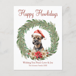 Happy Howlidays Cute Cairn Terrier Dog Holiday Postcard