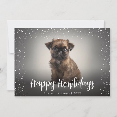 Happy Howlidays Cute Dog Photo Christmas Holiday Card