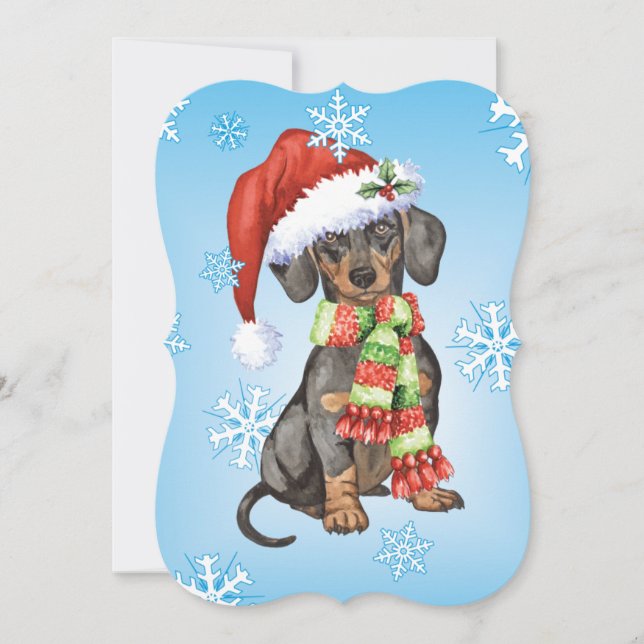 Happy Howlidays Dachshund Holiday Card (Front)