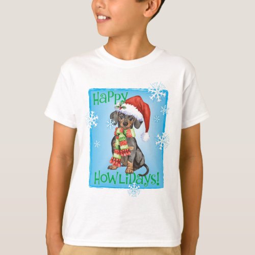 Happy Howlidays Dachshund T_Shirt