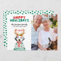 Happy Howlidays Dog Dalmatian Christmas Photo Card