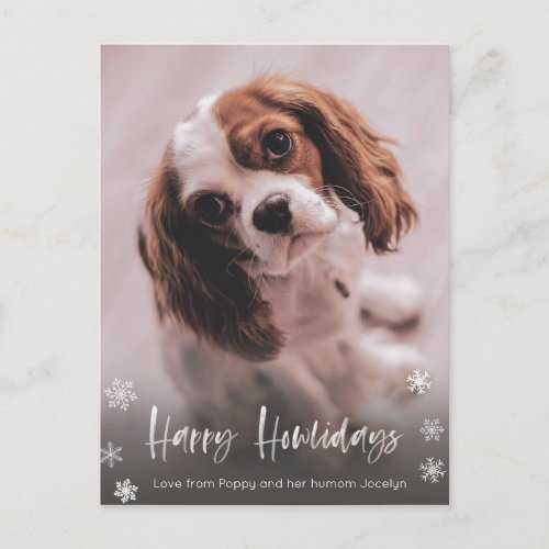 Happy Howlidays Dog Walker Christmas Postcard