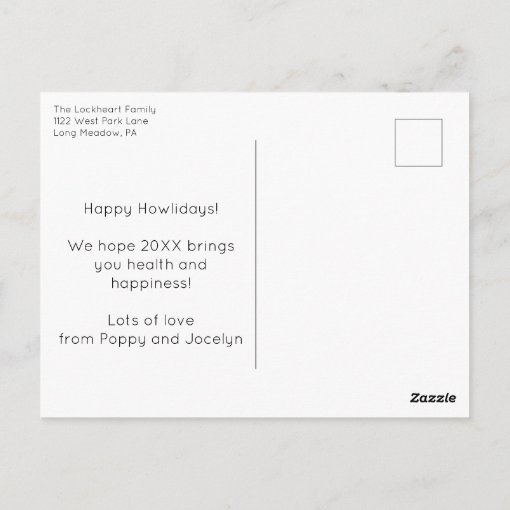 Happy Howlidays Dog Walker Christmas Postcard Zazzle