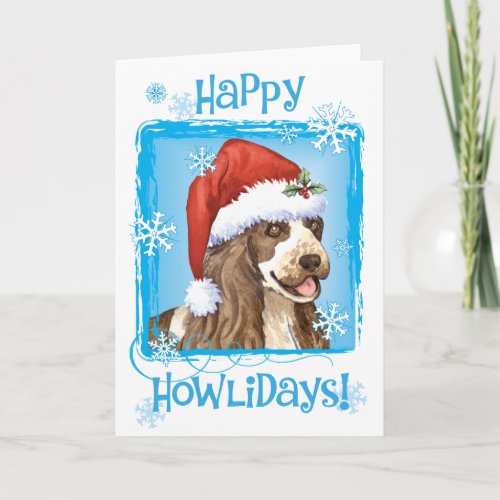 Happy Howlidays English Cocker Spaniel Holiday Card