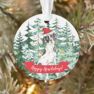 Happy Howlidays English Pointer Christmas Ornament