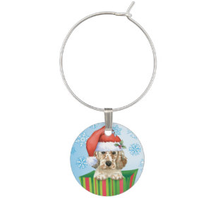 Happy Howlidays English Setter Wine Charm