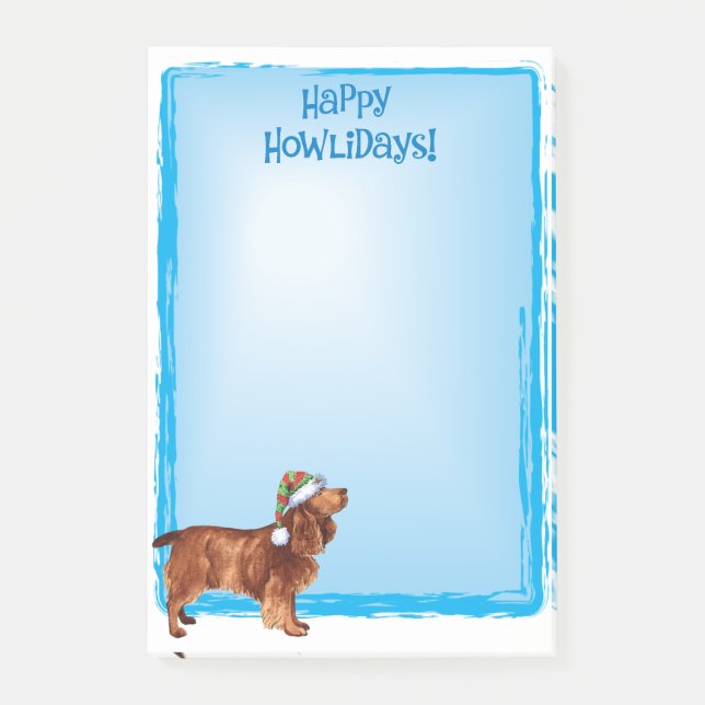 Happy Howlidays Field Spaniel Notes (Front)