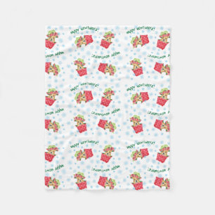 Happy Howlidays Frenchie Fleece Blanket