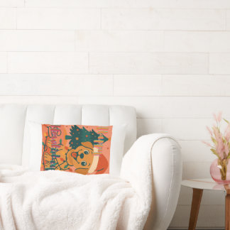 Happy Howlidays! Funny Santa Dog Lumbar Pillow