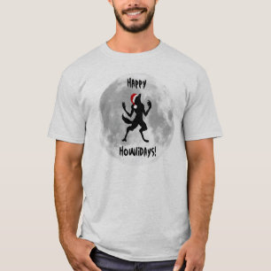 Happy Howlidays Funny Werewolf T-shirt for Men