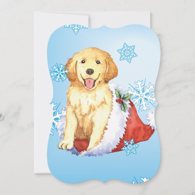 Happy Howlidays Golden Retriever Holiday Card (Front)