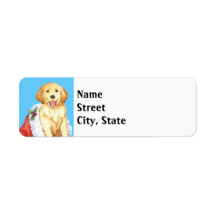 Happy Howlidays Golden Retriever Label