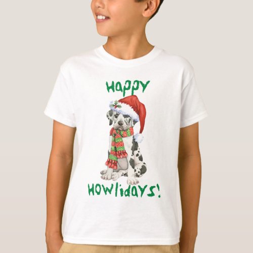 Happy Howlidays Great Dane T_Shirt