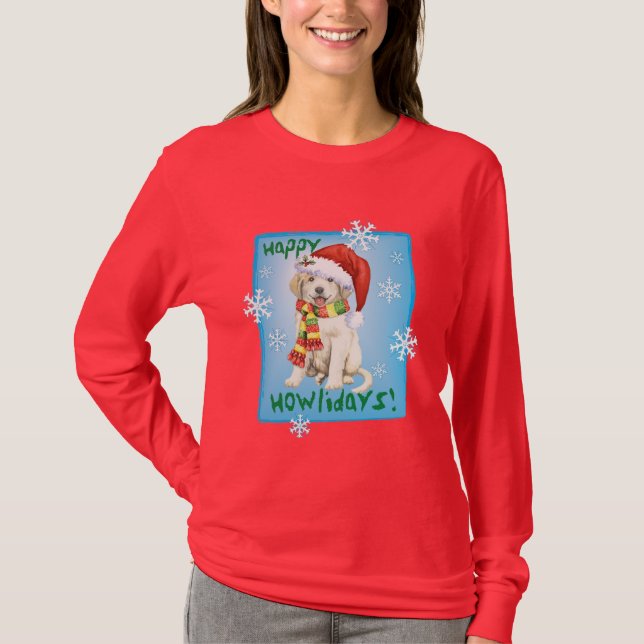 Happy Howlidays Great Pyrenees T-Shirt (Front)