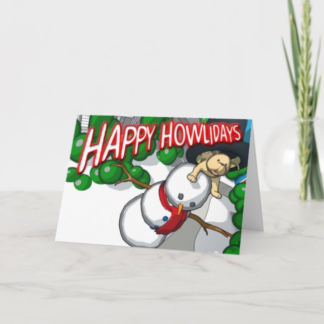 Happy Howlidays Holiday Card (Front)