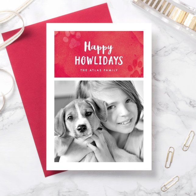 Happy Howlidays Holiday Photo Card (Creator Uploaded)