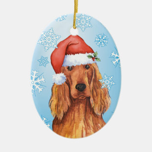Irish Red Setter Dog Christmas Tree Bauble Decoration Gift AD-RS1CB 