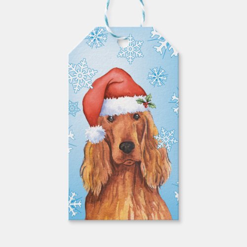 Happy Howlidays Irish Setter Gift Tags